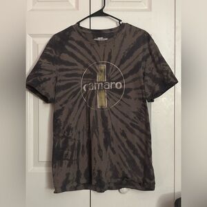 Lucky Brand Camaro Tie-Dye Black T-Shirt Size Large